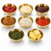 URMONA Set di 8 ciotoline per salse in acciaio inox, sushi e ketchup | Oro, ciotole per snack, ketchup, salse e dip, ciotoline per sushi, aperitivi, feste, buffet e uso quotidiano a tavola