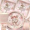 Doyomtoy Stoviglie per Feste Ballerina,Doyomtoy Ballerina Compleanno Decorazioni Cigno Piatti di Compleanno, Tazze, Tovaglioli per Baby Shower Bambini Compleanno Decorazioni 20 Ospiti