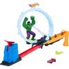 Mattel Hot Wheels - Spider-Man e Hulk Spacca, pista da corsa ispirata al film Spider-Ma