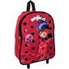 mybagstory - Trolley - Miraculous - Rosso - Bambino - scuole - Primaria - Cartella Ragazza - Taglia 32 cm - Spallacci regolabili - Ruote - Idea Regalo
