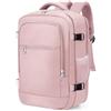 BAHIWOM Zaino per Ryanair 40x20x25, Bagaglio a Mano 20L Sotto il Sedile, Zaino Aereo Antifurto con Tasca PC 14 Pollici, Borsa da Cabina Uomo Donna per Lavoro Trekking - Rosa