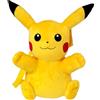 CARTOON Zaino Peluche Pikachu Pokémon 36 cm Morbido in Poliestere con Spallacci Regolabili e Removibili Zainetto Bambini con Zip Posteriore Sicuro Normativa CEE Idea Regalo 25x15x36 cm