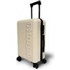 Kappa Valigia da Cabina Rigida 55 x 40 x 20cm, Trolley in ABS Antigraffio con 4 Ruote Girevoli 360°, Manico Telescopico Regolabile, Bagaglio a Mano per Viaggi Aerei 332E3IW, Bianco Sporco