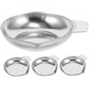 SHOWERORO Vassoi Per Bilancia Da Cucina e Gioielli in Acciaio Resistente, Set 4 Pezzi, Piatti Di Pesatura Precisi e Resistenti Per Misurazione Carati Gemme, Strumenti Per Gioiellieri Professionisti