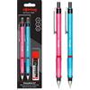 Rotring Visuclick - 2 Matita Portamine, Mina 0.7 HB 24 pezzi, 0.7 mm, Rosa/Blu