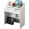SJDUYD Banco reception reception, Banco cassa vendita al dettaglio per home office e lobby, Banco accoglienza per piccoli spazi, banco reception con cassetto chiudibile a chiave 60cm