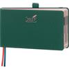 BEZEND Agenda 2027 Settimanale Tascabile con Orario - 9,4 x 16,7 cm | Gen a Dic 2027, Formato Piccola Orizzontale, Ideale per Borsa, Bordi Oro Rosa, Copertina Rigida in Pelle PU - Verde Natalizio