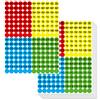 Hebayy 3840 etichette pre-prezzate per mercatino dell'usato o delle pulci, disponibili in vivaci colori (giallo/rosso/verde/ciano), 1.9 cm di diametro (versione inglese)