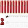 Leikedun Set Regalo di Laurea, con 30 Penne a Sfera Rosse e 30 Segnalibri | Segnaposto Laurea, Segnalibro con Citazione Cappello, 1 Rotolo di Nastro Rosso, Regali Apprezzamento per Laurea
