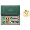 JasCherry Kit Retro Sigillo di Cera Timbro, Sigillante con Riscaldatore Sigillo Cera, Kit per Lettera, Biglietti D'auguri, Manoscritti Antichi, Invito a Nozze