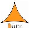 PYserne Tenda parasole triangolare 3 x 3 x 3 m, protezione dai raggi UV, per balcone, con corde di fissaggio e moschettoni, impermeabile, per giardino, terrazza, balcone, esterni, campeggio