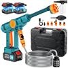 reffmov Idropulitrice a Batteria Senza Fili,Idropulitrice Portatile Potente con 2x3.0Ah Batterie,Ugello 6 in 1,1100PSI,Tubo da 5M,per Auto, Giardino,Terrazza,Prato e Irrigazione