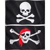 Runesol Bandiera pirata 2 Pack, 3x5, 91x152cm, Confezione doppia, Jolly Roger, Teschio e ossa incrociate, 4 occhielli, Bandiere per feste, Decorazioni per Halloween, Decorazioni per feste pirata