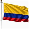 TECHZOCO Bandiera della Colombia, 90 x 150 cm, bandiera della Colombia con 2 occhielli in ottone, bandiera della Coppa del Mondo, bandiera del paese per esterni, materiale poliestere, resistente al vento e