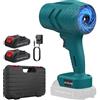 GARLLEN Elettrico Rimuovi Polvere Aria Compressa Senza Fili 35000RPM 21 V,Soffiatore Aria Compressa con 2 Batterie da 1,5 Ah e Caricabatterie,Velocità Regolabili per Foglie, Auto, Polvere
