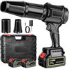 Kouamor Ventola turbo da 3000 W, a batteria, con 2 batterie, 30.000 giri/min, motore senza spazzole, soffiatore elettrico per foglie, neve e polvere, regolabile in modo continuo (nero)