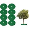 QUARKZMAN 8 Pezzi Anello per Pacciamatura Alberi 72cm Tondo Tappetino Verde | Protettore Alberi In Tessuto Non Tessuto, Barriera Erbacce Copertura Piante, Anelli Per Erba Protezione Radici