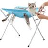 Generico Dog Grooming Station - Stainless Steel Polyester 60x40x31cm | 8 Hole Bite Resistant Pet Grooming Table, Cat Puppy Bath Nail Care Stand, Adjustable Groomings Restraint System | For Pet Care Use