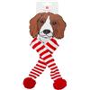 Talking Tables Sciarpa natalizia bianca e rossa per cani vestiti con pompon | Accessori per costumi per animali domestici per regali di Natale, taglia S - M