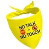 CENWA Bandana unisex per cani, gialla, 70 cm x 34 cm, No Touch No Talk