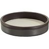 DuDu Svuotatasche da Ingresso Rotondo in Pelle, Vassoio Piccolo da 16cm Multicolore di Design, Oggetto Decorativo di Casa Antracite