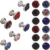SUPVOX 120 Pezzi Rivetti di Cristallo da 8 Mm Strass Multicolore, Borchie per Artigianato in Pelle Fai da Te, Accessori Decorativi per Borse Scarpe Cinture e Abbigliamento Colore Casuale