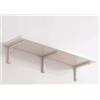 Monbaer Mensole Galleggianti in Legno Montate a Parete con Staffe in Metallo, Mobili per la Casa, Mensole Decorative per la Casa, per Soggiorno, Camera da Letto, Bagno, Ufficio, Cucina (Bianco, 40x30 cm)