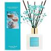 COCORRÍNA Diffusore Profumo Ambiente, 200ml Diffusore Profumato Coconut Beach con Bastoncini Diffusore di Olio Essenziale di Fragranza per la Casa per la Decorazione della Mensola del Bagno