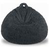 BOYIFEIJIE Fodera per pouf, morbido sacco portaoggetti senza imbottitura, organizer 2 in 1, per adulti e bambini, fodera per divano Lazy (grigio scuro, 70 x 80 cm)
