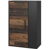 Vicco Armadio a muro Berno, Nero/antico, 50.1 x 78.4 cm | con 2 scomparti, adatto al montaggio a parete per una conservazione versatile