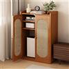 SFJATTA Mobiletto Portaoggetti Per Router Wi-Fi, Armadio Porta Router Wifi in Bambù, Immagazzinaggio Nascondi,elevata Capacità Di Carico, Soggiorno E Ufficio(60 * 25 * 82cm/23.6 * 9.8 * 32.3in)