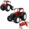 Jamara Lindner Geotrac 405051 - Suono del motore realistico (disattivabile), suono di retromarcia, clacson, 2 ingranaggi, LED luminoso anteriore, frecce, funzione deodorante, rosso, 405051