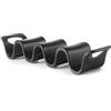 Lacor - 63283 - Portastecche, Melamina, 3-4 blocchi, Design ondulato, Scanalature a V Non adatto alla cottura Robusto Non adatto al microonde, Lavabile in lavastoviglie Impilabile, Senza BPA 23x6x4 cm
