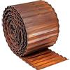 Relaxdays Bordo per prato, 10 m x 15 cm, metallo effetto ruggine, rotolo, bordo flessibile per aiuole e prati, marrone