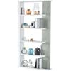 Habitdesign 13Casa Kafka H01 Libreria, Grigio/Bianco, 90 x 25 x 180