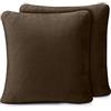 Amago Set di 2 Copricuscini, Effetto Cashmere, 50 x 50 cm - Cioccolata