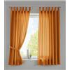 Gardinenbox 2er Set Vorhänge Schal Schlaufen Nastro Arricciato microraso Traslucido Tinta Unita Opaco, 100% Poliestere, Colore: Arancione, HxB 175x140 cm