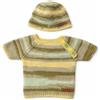 Handmade Generico Completo Neonato 0-3 Mesi Fatto a Mano all'Uncinetto - Maglioncino e Cappellino Coordinati - 100% Artigianale - Idea Regalo Nascita
