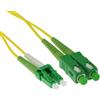 ACT 10 metri LSZH Cavo patch in fibra monomodale 9/125 OS2 duplex con connettori LC/APC8 e SC/APC8