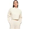 Urban Classics Donna Cropped Oversized Sweat High Neck Crew, Sabbia, M