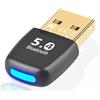 XIEANDKONG Adattatore Bluetooth 5.4 USB per PC, chiavetta USB Bluetooth 5.4 Dongle EDR per Laptop Desktop Computer, supporta Windows 11/10/8.1/7