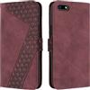 OKZone Cover per Huawei Y5 2018/Honor 7S/Y5 Prime 2018, Custodia a Libro in Pelle Protettiva Folio Portafoglio con Chiusura Magnetica e Slot per Carte Wallet Case Flip Antiurto Cover (Rosso)