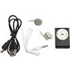 BEAZOOM per Compact per Mini MP3 Player Supporto TF Card, elegante dispositivo musicale in metallo con clip, cuffie e cavo audio portatile (nero)