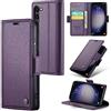 Idhiem Flip Libro Wallet Cover per Samsung Galaxy S23, Viola