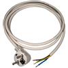 Spy-Earpiece.com Cavo di Alimentazione con Spina Schuko, 3 Metri, Bianco | 230V, 16A, IP20, Manicotti Terminali, Alimentazione con Puntalini