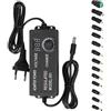 GDWD Adattatore di alimentazione regolabile, 3 V-24 V, 3 A, 72 W, adattatore di alimentazione AC/DC, 100 V-240 V AC a DC con 14 suggerimenti, adattatore spina e cavo polarità, alimentatore regolabile
