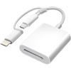 Wahbite Lettore di schede SD certificato Apple MFi per iPhone, USB-C e adattatore da Lightning a SD Card per iPhone 15/14/13/12/11/XS/XR/X/8 7 6 5, MacBook Pro M1 Air, iPad Pro/Air, iMac, Galaxy S24/S23 (1