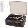 Gueray Lettore CD con Altoparlanti Suono Stereo HiFi, Lettores CD Vintage Bluetooth per Casa, Lettori CDs con Radio FM e Telecomando, Supporta Riproduzione USB/AUX/Type-C Ottimo per Audio (Legno)
