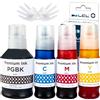 LCL GI51 Inchiostro Compatible con Canon 51 GI-51 Multipack per G3560 G2570 | con Compatible Canon G1520 G1560 G2520 G2560 G3520 G3560 G1530 G2570 G4570 G3570 (Nero Ciano Magenta Giallo,4-Pack)