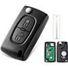 AULESSE 2 Tasti ASK Chiave Telecomando Completo 433MHz con Chip PCF7961 | Telecomandi, Per Peugeot 207 307 308 407, Citroën C2 C3 C4, Guscio Chiave Telecomando, CE0536-Lama VA2